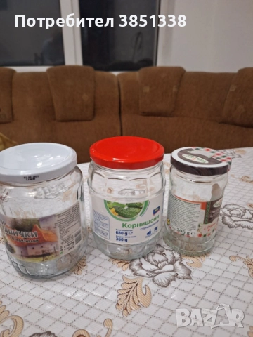 Буркани 0.35лв/използвани/  Покривка за спалня от времето на соца 35лв  в много добро съ, снимка 2 - Други - 52080440