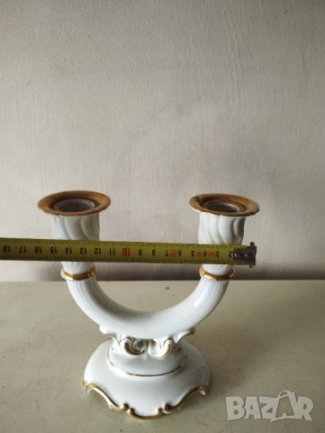 порцеланов свещник, снимка 2 - Антикварни и старинни предмети - 41850140