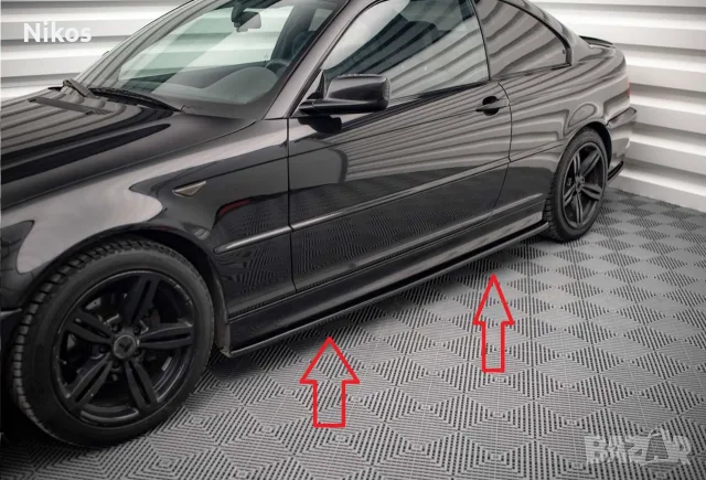 Добавки за прагове (липове) MAX за BMW 3 Серия E46 / E46 фейслифт (Piano Black), снимка 3 - Аксесоари и консумативи - 55927345