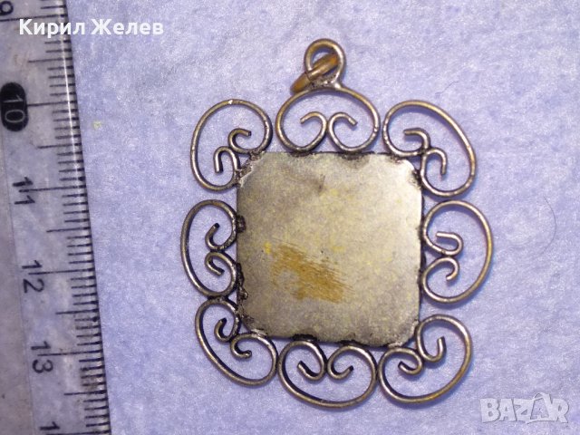 СТАРИНЕН ПОСРЕБРЕН ЕМАЙЛИРАН БРОНЗОВ ФИЛИГРАНЕН РЕТРО МЕДАЛЬОН МАЙСТОРСКА РЪЧНА ИЗРАБОТКА 38683, снимка 11 - Антикварни и старинни предмети - 41622830