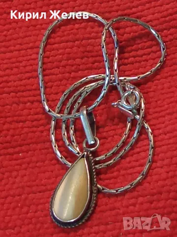 ВЕЛИКОЛЕПНО СРЕБЪРНО КОЛИЕ със СЕДЕФЕН СРЕБЪРЕН МЕДАЛЬОН - СРЕБРО 925 МАЙСТОРСКА АРТ РАБОТА 49798, снимка 14 - Колиета, медальони, синджири - 49732874