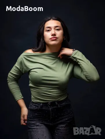 Зелена дамска блуза 
