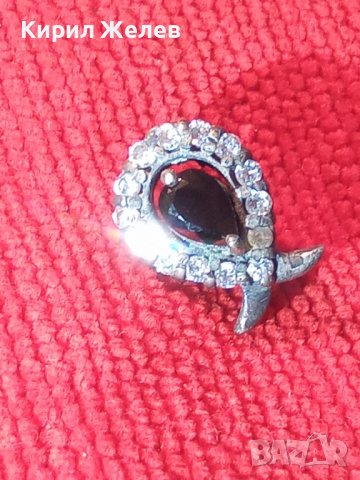 СТАРА СРЕБЪРНА СКЪПОЦЕННА РЕТРО АРТ ОБЕЦА ОКСИДИРАНО СРЕБРО с МАРКАЗИТ и ЦИРКОНИ 32368, снимка 13 - Антикварни и старинни предмети - 38360763