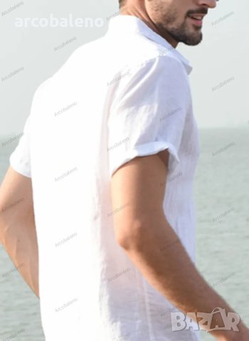 Мъжка лятна риза с къс ръкав, 6цвята , снимка 10 - Ризи - 41552427