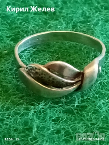 Винтидж ажурен сребърен пръстен майсторска ръчна изработка 39229, снимка 2 - Пръстени - 52735484