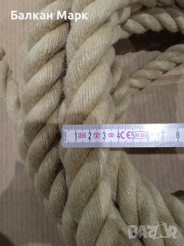 Конопено Въже 30мм / 15м ,Коноп/Юта-Ново, снимка 2 - Други стоки за дома - 53771430