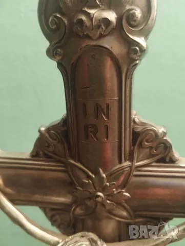 настолен кръст,разпятие арт нуво, снимка 4 - Други ценни предмети - 47738305