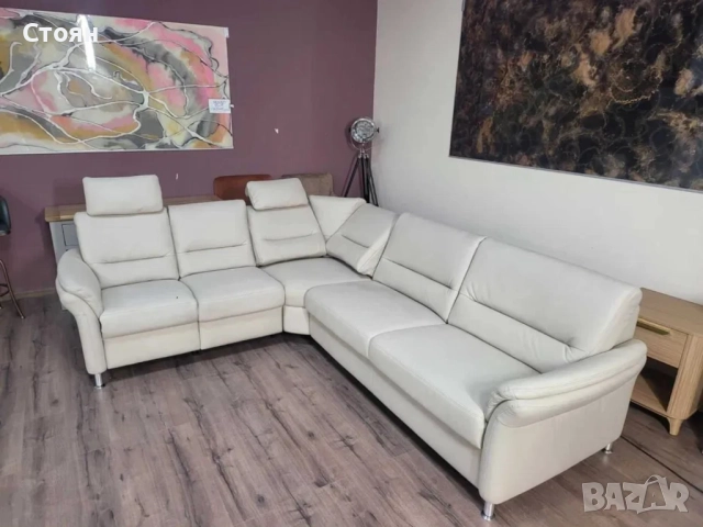 ПРОМОЦИЯ!Светло кремав ъглов диван от плат Dakar с ел.релакс механизъм, снимка 5 - Дивани и мека мебел - 52827092