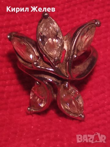 СКЪПОЦЕНЕН СРЕБЪРЕН ПРЪСТЕН ЦВЕТЕ СРЕБРО 925 с ЦИРКОНИ АНГЛИЯ ЮВЕЛИРНА ИЗРАБОТКА АРТ ДЕКО СТИЛ 26889, снимка 5 - Пръстени - 34896143