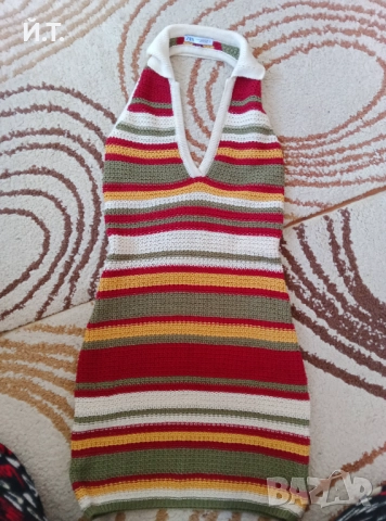 Ефектна плетена рокля ZARA !НОВА!