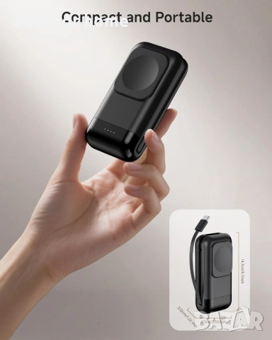 2 в 1 преносимо зарядно за Galaxy Watch 8/8 , снимка 7 - Друга електроника - 53249891