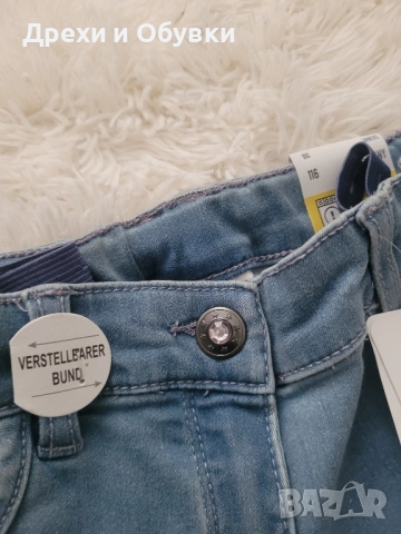 Детски дънки с пайети и блузка със зайче , снимка 6 - Детски панталони и дънки - 47633796