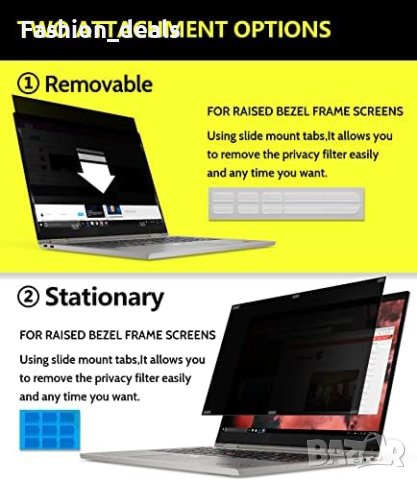 Нов Филтър за поверителност на екран лаптоп 13,3 инча Против отблясъци, снимка 6 - Други - 42002909