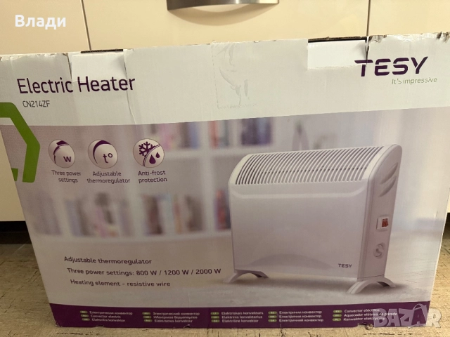 Конвектор TESY CN 204 ZF, снимка 2 - Отоплителни печки - 52101188