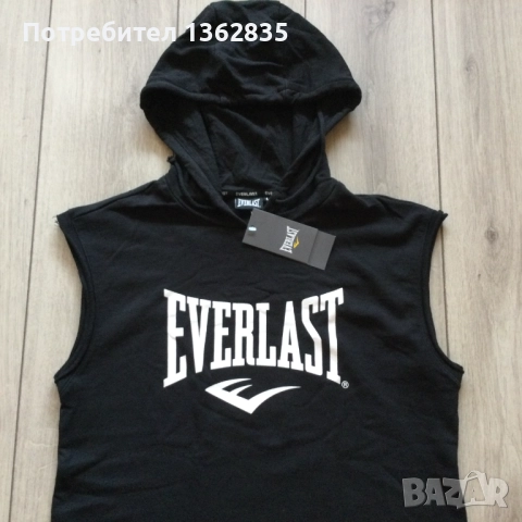 НОВ оригинален суичър / тениска без ръкави EVERLAST размер L от САЩ, снимка 4 - Спортни дрехи, екипи - 52454766