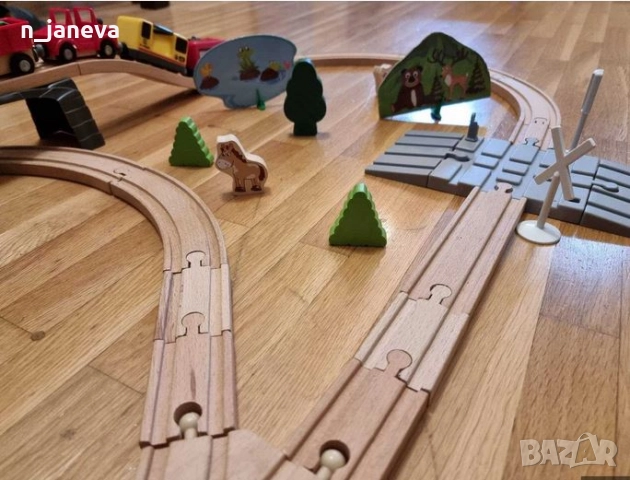 дървено детско блакче, снимка 2 - Влакчета, самолети, хеликоптери - 52109448