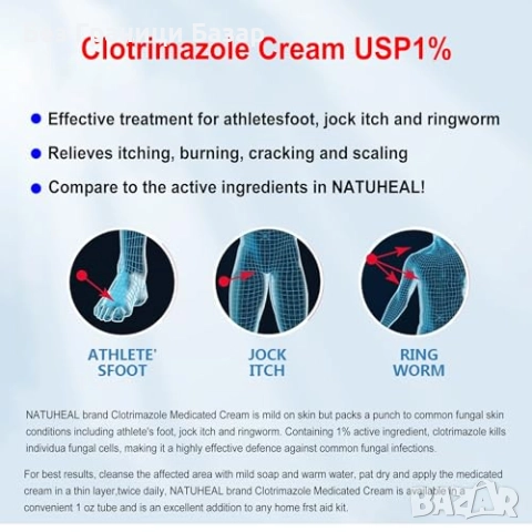 Нов Антифунгален крем за лице и тяло – облекчава сърбеж зачервяване гъбични инфекции и суха кожа , снимка 5 - Други - 51772964