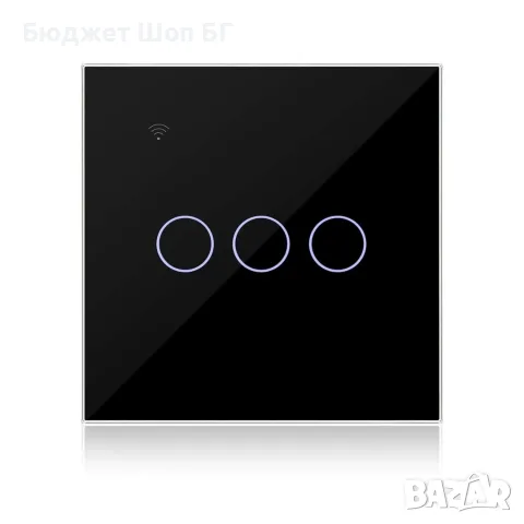 Смарт троен триканален ключ за осветление KETOTEK WiFi Сензорен Tuya Smart Life
