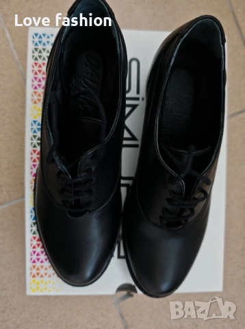 Черни Оксфорд класически обувки от естествена кожа , снимка 6 - Дамски ежедневни обувки - 52538157