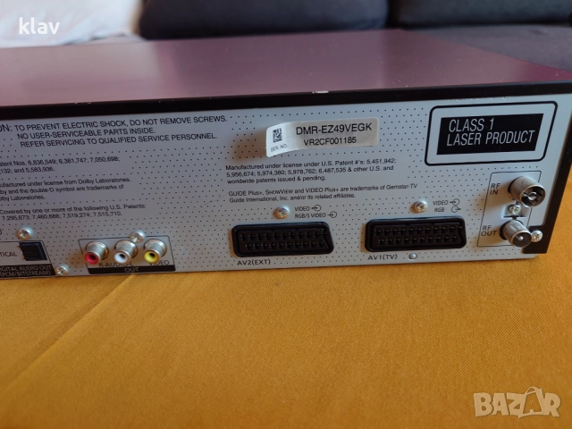 Panasonic Видео  ДВД плейър DMR-EZ49V, снимка 4 - Плейъри, домашно кино, прожектори - 52953059