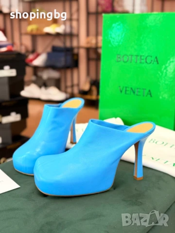 Луксозни дамски обувки на ток BOTTEGA VENETA Baby Blue, снимка 2 - Дамски обувки на ток - 51355816