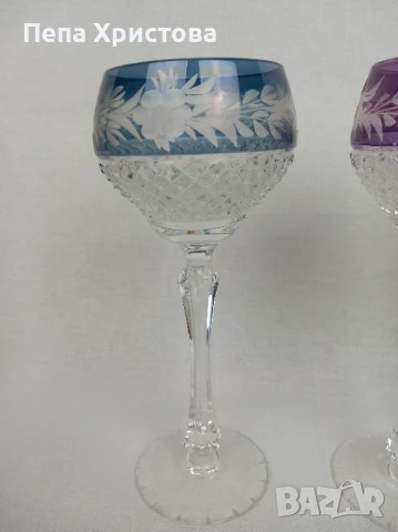 чаши за вино от оловен кристал, снимка 5 - Чаши - 50943698