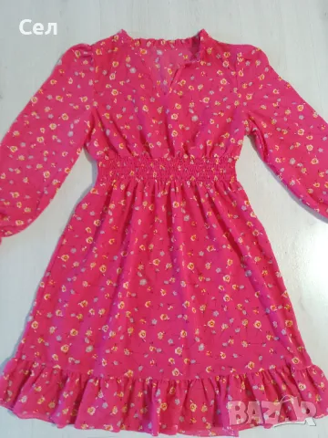 Цикламена рокля М-Л, снимка 1