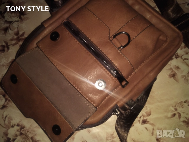 Нова Кожена Мъжка Чанта , снимка 3 - Чанти - 51610569