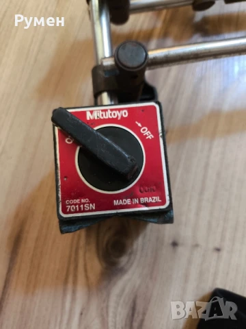 Магнитна основа Mitutoyo 7011sn с магнитна сила 600 N, снимка 10 - Други инструменти - 51148644