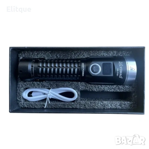 LED фенер YEMAO YM-F701 със зелен лазер - USB и дисплей, снимка 5 - Други стоки за дома - 53389158