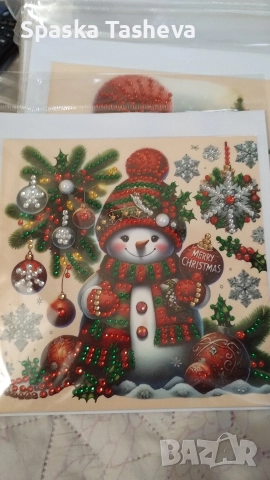 Коледни диамантени картички , снимка 2 - Декорация за дома - 52617907