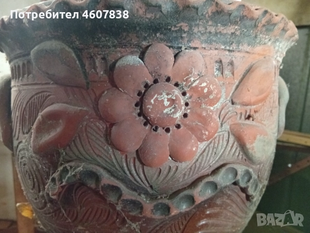 Саксия глинена керамична 30-34 см, снимка 2 - Декорация за дома - 52399528