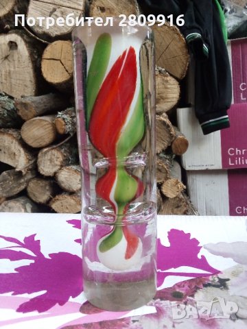 Стара стъклена ваза мурано, снимка 2 - Антикварни и старинни предмети - 34053615