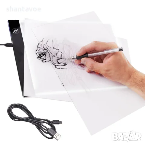 Светеща LED дъска за скициране, рисуване и прекопирване