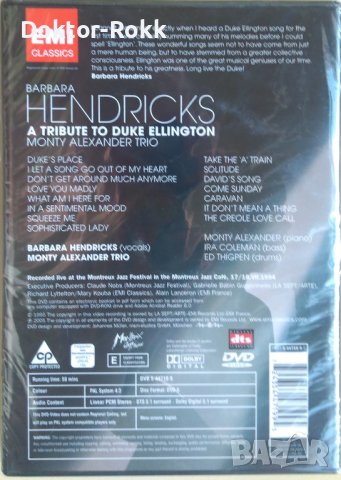 Barbara Hendricks, Monty Alexander Trio – A Tribute To Duke Ellington (2005, Dolby Digital, DVD) , снимка 2 - DVD дискове - 41580401