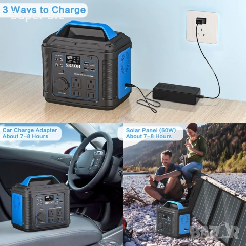 Преносима Захранваща Станция SBAOH 300W/296Wh, снимка 2 - Къмпинг осветление - 52553807