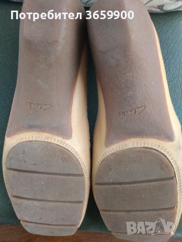 Дамски обувки Clarks, размер 5,естествена кожа, снимка 3 - Дамски ежедневни обувки - 40109393