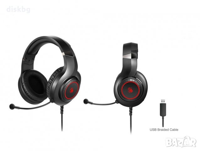 Нови геймърски слушалки с микрофон, A4TECH Bloody G220S, снимка 1 - Слушалки за компютър - 34756316