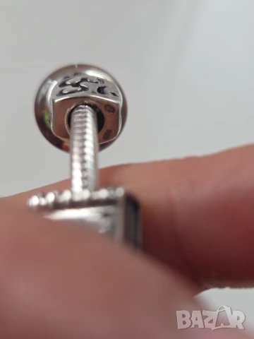 Сребърна гривна с талисмани, снимка 5 - Гривни - 51079213