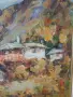 Стара картина Възрожденски пейзаж – художник Димитър Михайлов (1930 – 2010), снимка 1