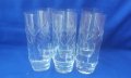 Кристални чаши за безалкохолно, гравюра, 6 бр, снимка 1 - Чаши - 41460963