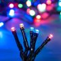 Соларни коледни лампички, Многоцветни, 60 LED, Спрограми, снимка 2