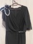 Официална дълга черна рокля размер L, снимка 1 - Рокли - 44263714