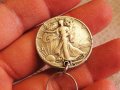 Сребърен синджир със рядък half dollar сребърен долар 1945 г - рядкост и ценност за ценители  сребро, снимка 4
