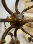 Месингов Античен Полилей, абажур, лампа, снимка 4