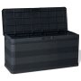 Градинска кутия за съхранение, черна, 117x45x56 см, снимка 7