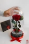 Естествена Вечна Роза в Голяма Стъкленица - Оригинален и Персонализиран Коледен Подарък за Жена, снимка 5