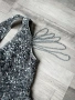 Нова къса тъмно сива рокля с пайети, снимка 3