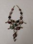 колие със полоскъпоценен камък, ретро племенно колие, ретро бижута, снимка 3