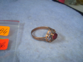СТАРИНЕН МЕДЕН с ПОЗЛАТА СКЪПОЦЕНЕН РЕТРО ПРЪСТЕН с ГРАНАТ РЪЧНА МАЙСТОРСКА ИЗРАБОТКА 19694, снимка 7
